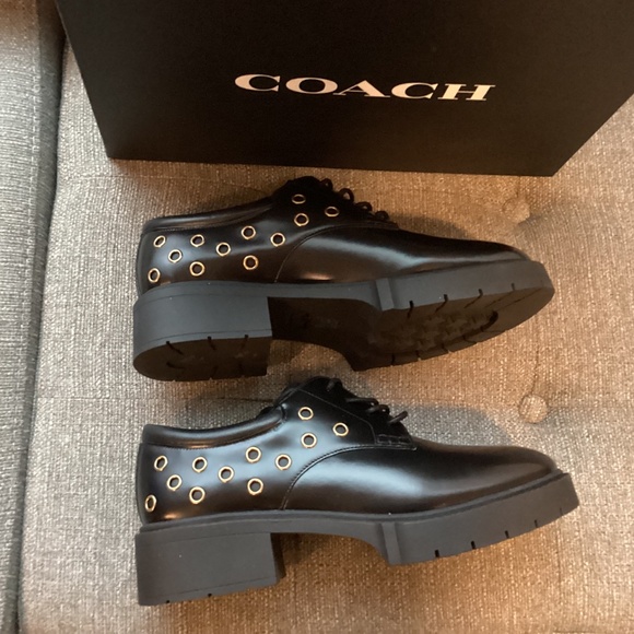COACH Women's Lyla Grommets Derby Flats, size 9.5 - Picture 9 of 11